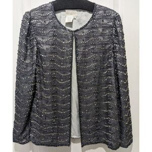 CASSANDRA Stone | Silk Beaded Jacket
